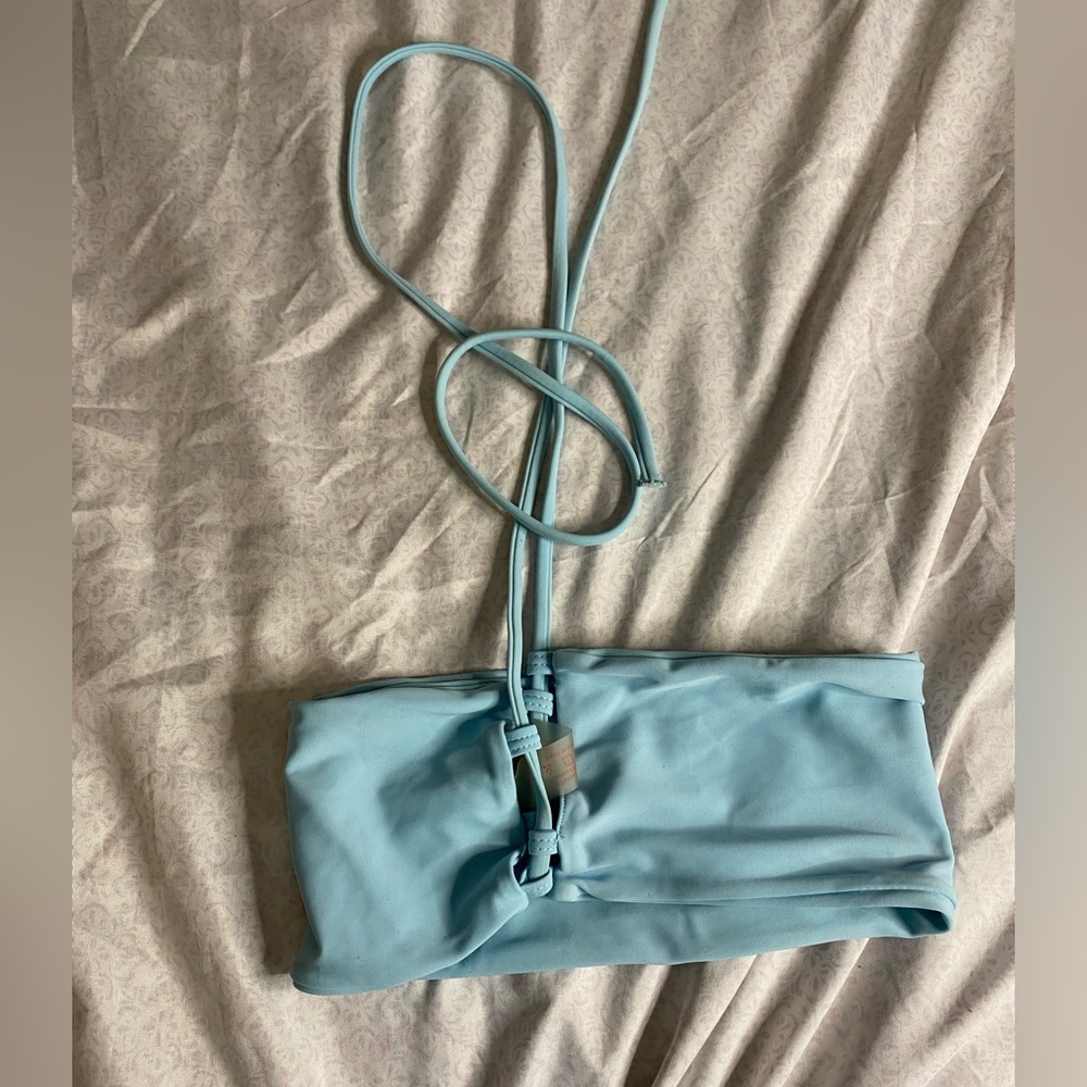 romwe blue swimsuit top